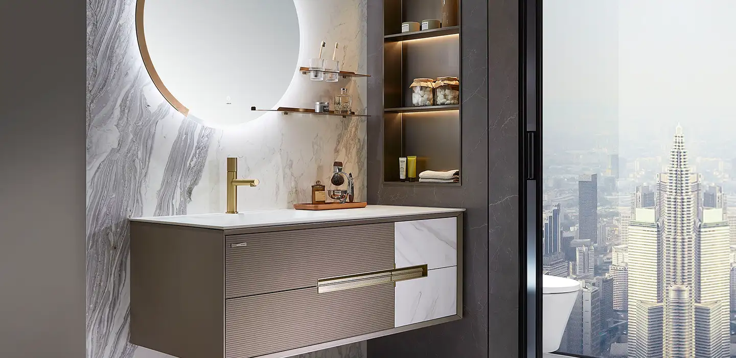 Double sink vanity Dubai villa